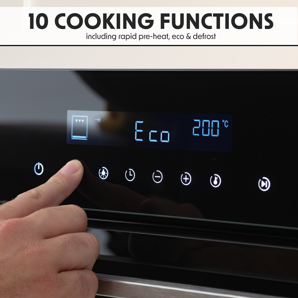 Integrated Fan-Assisted Electric Oven 60cm 72L Capacity - Black DH199