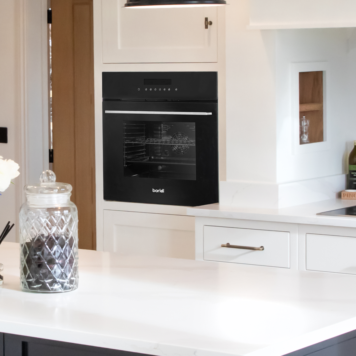 Integrated Fan-Assisted Electric Oven 60cm 72L Capacity - Black DH199