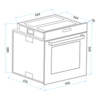 Integrated Fan-Assisted Electric Oven 60cm 72L Capacity - Black DH199