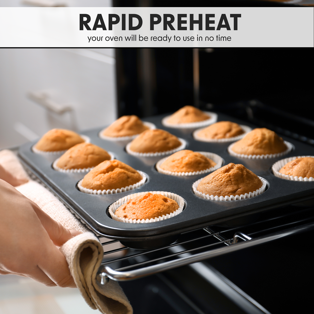 Integrated Fan-Assisted Electric Oven 60cm 72L Capacity - Black DH199