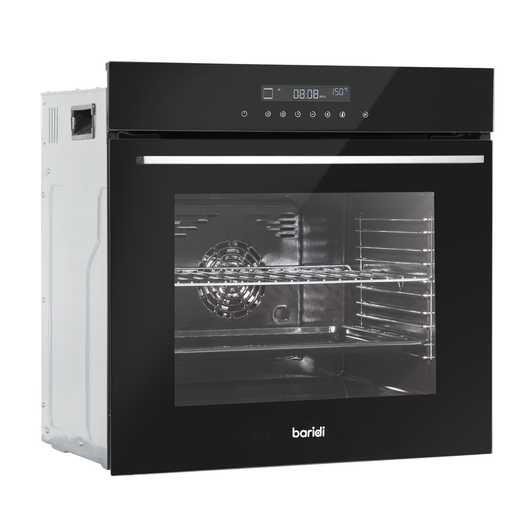 Integrated Fan-Assisted Electric Oven 60cm 72L Capacity - Black DH199