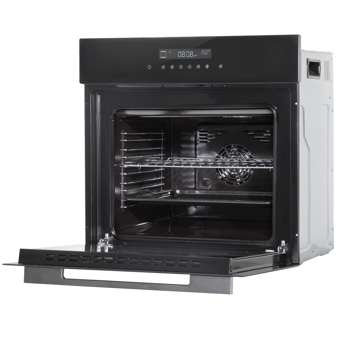 Integrated Fan-Assisted Electric Oven 60cm 72L Capacity - Black DH199