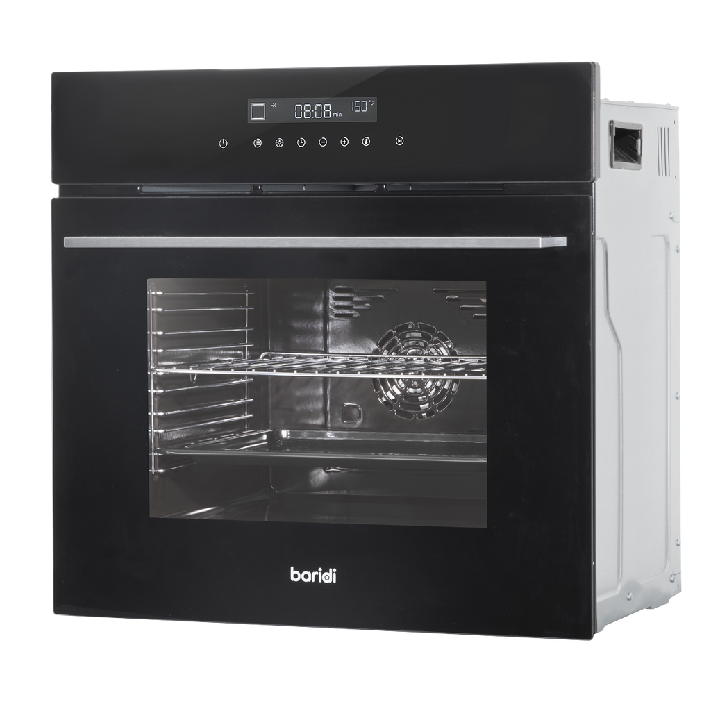 Integrated Fan-Assisted Electric Oven 60cm 72L Capacity - Black DH199