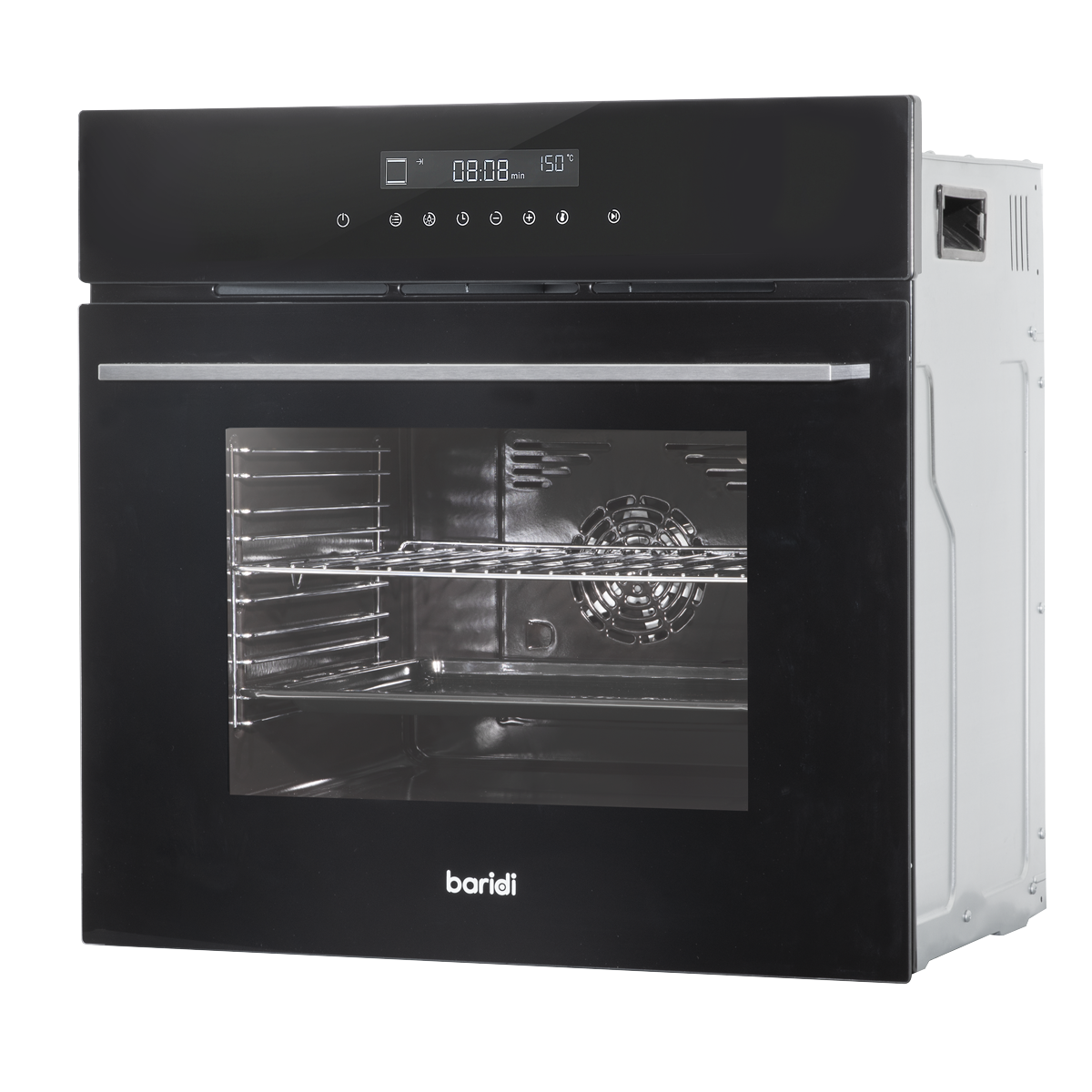 Integrated Fan-Assisted Electric Oven 60cm 72L Capacity - Black DH199