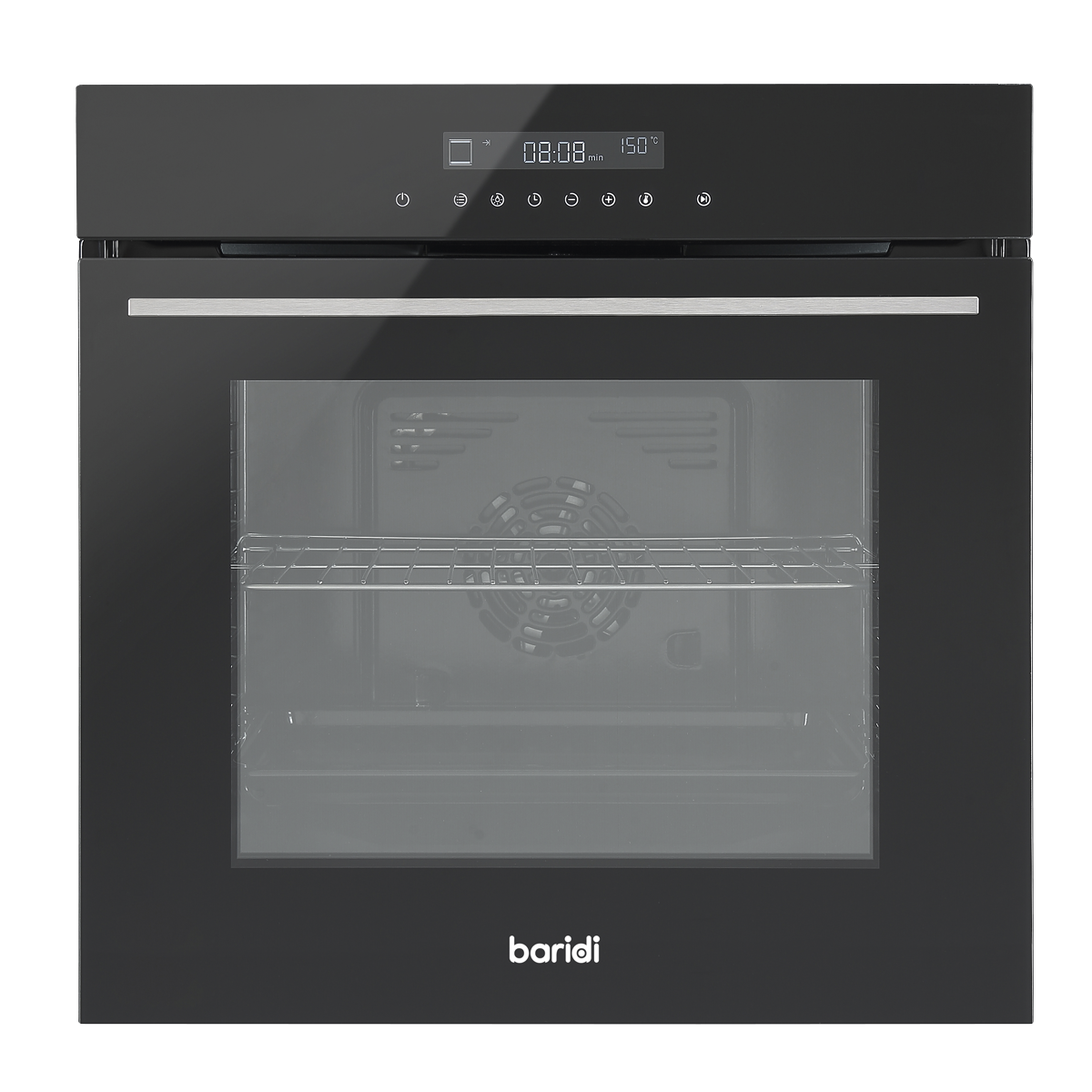 Integrated Fan-Assisted Electric Oven 60cm 72L Capacity - Black DH199