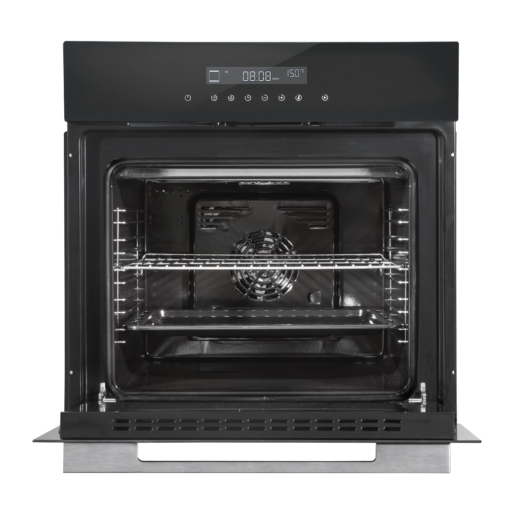 Integrated Fan-Assisted Electric Oven 60cm 72L Capacity - Black DH199