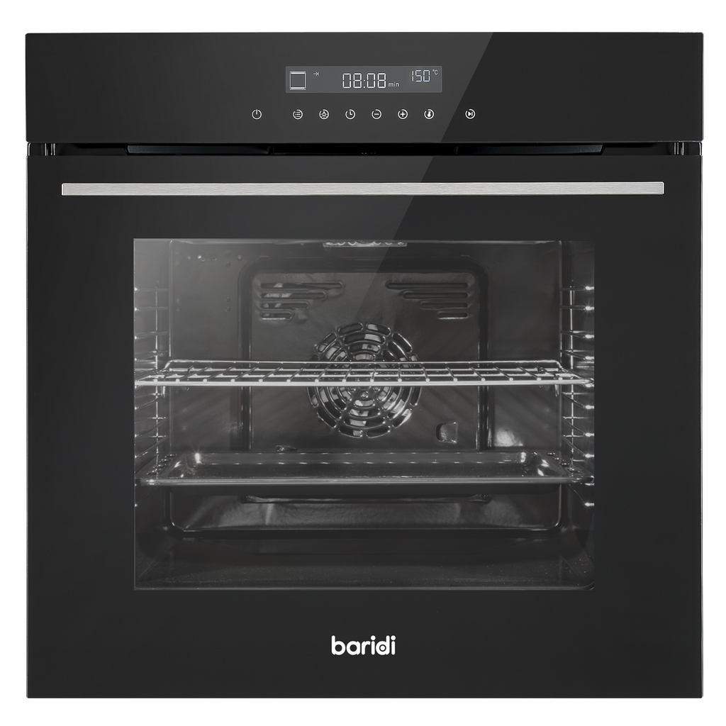 Integrated Fan-Assisted Electric Oven 60cm 72L Capacity - Black DH199