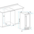 17 Bottle Slim Wine Fridge & Cooler 30cm DH204
