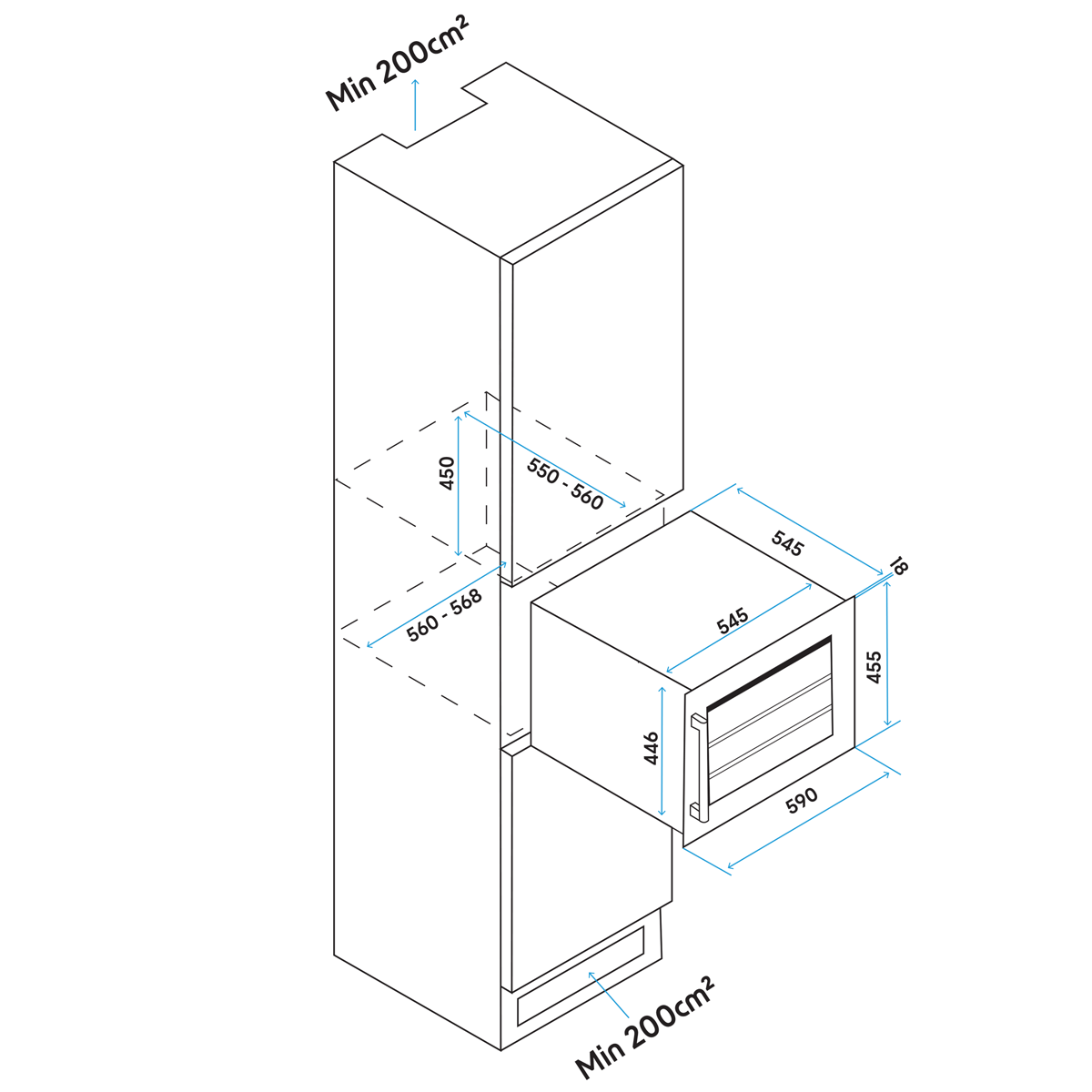 28 Bottle Wine Fridge & Cooler 60cm DH205