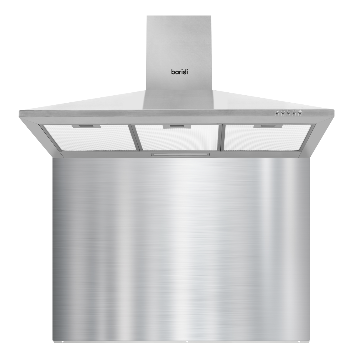 Cooker Hood with Carbon Filters & Splashback 90cm - Stainless Steel DH211