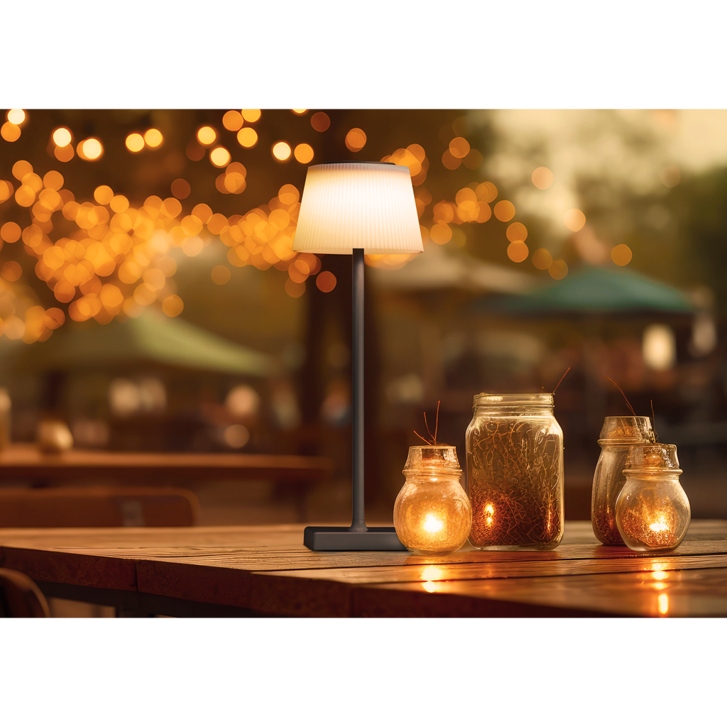 Rechargeable Table Lamp with RGB Colours - Black Frame DH212