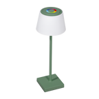 Dellonda Rechargeable Table Lamp with RGB Colours - Green Frame DH214