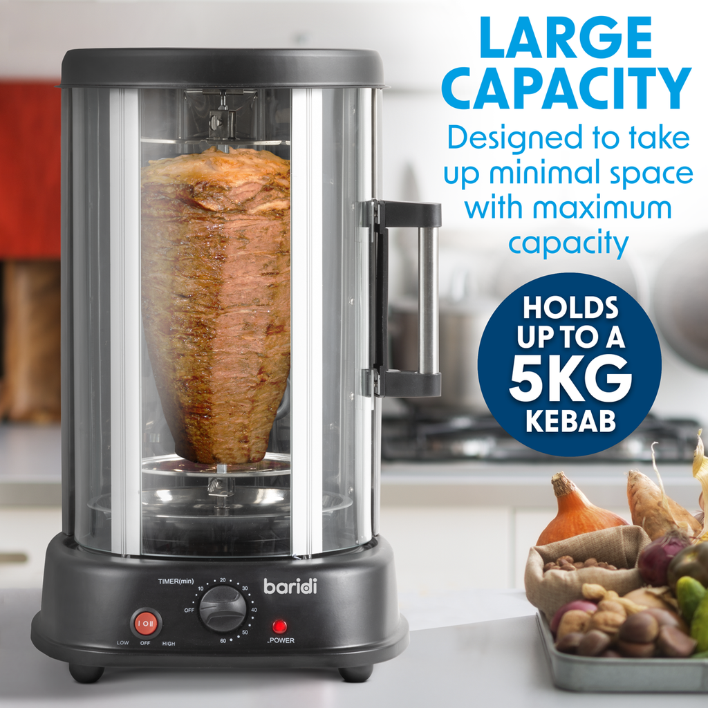 Vertical 360° Rotisserie Smokeless Grill 21L Capacity DH216