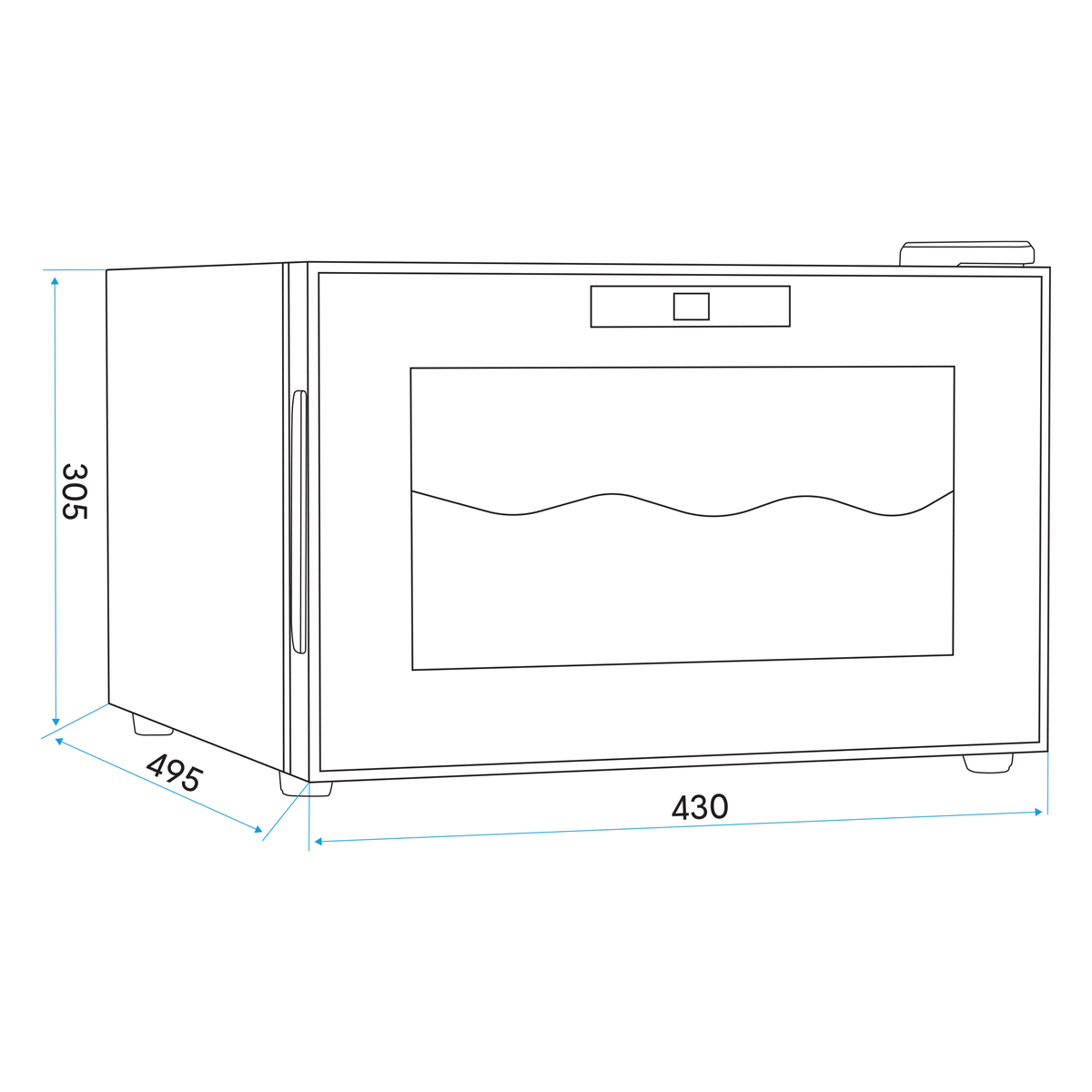 8 Bottle Tabletop Wine Fridge & Cooler - Black DH218