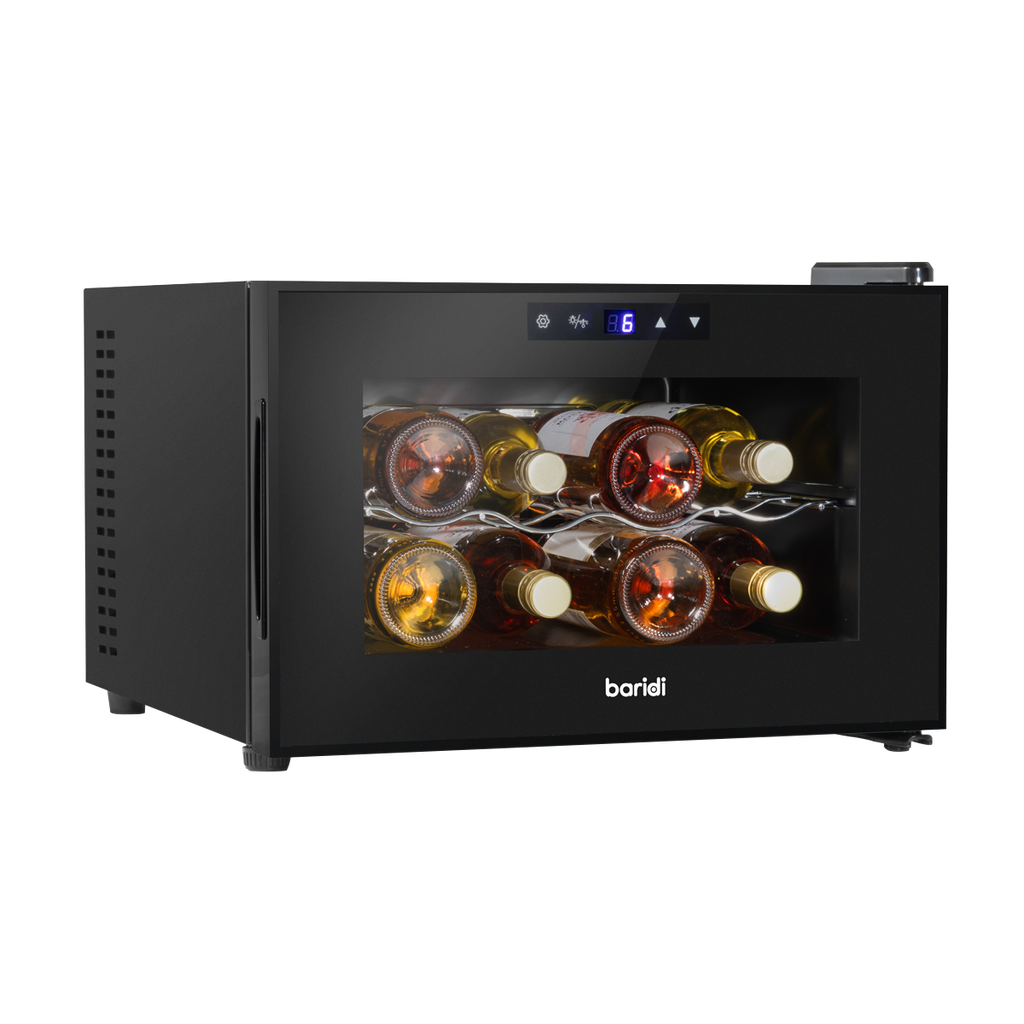 8 Bottle Tabletop Wine Fridge & Cooler - Black DH218