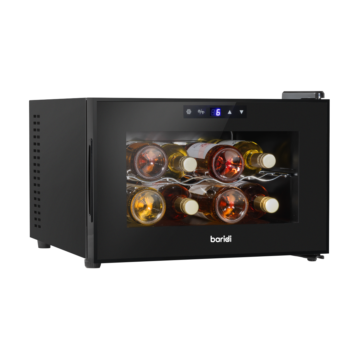 8 Bottle Tabletop Wine Fridge & Cooler - Black DH218