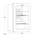 Retro Style Drinks/Beer & Wine Fridge 70L Capacity - Black DH222