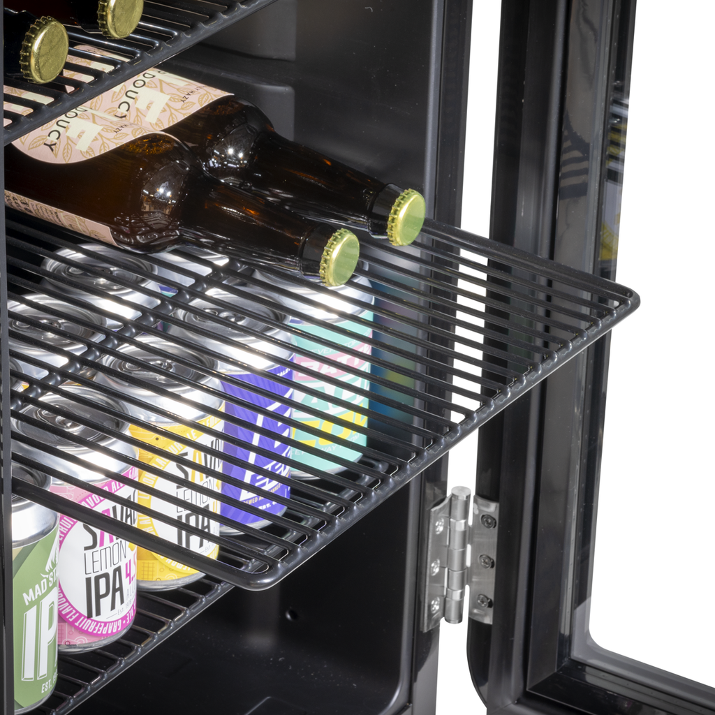 Retro Style Drinks/Beer & Wine Fridge 70L Capacity - Black DH222