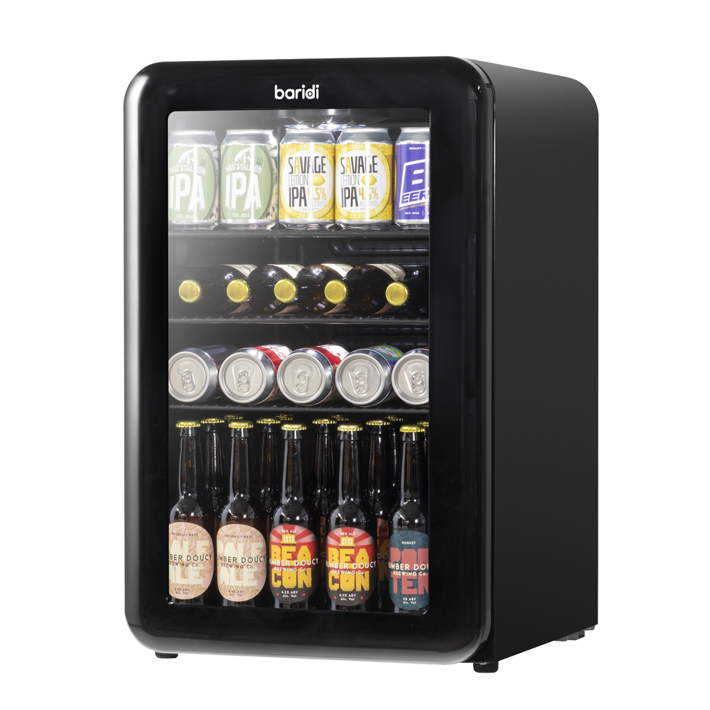 Retro Style Drinks/Beer & Wine Fridge 70L Capacity - Black DH222