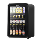 Retro Style Drinks/Beer & Wine Fridge 70L Capacity - Black DH222