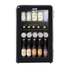 Retro Style Drinks/Beer & Wine Fridge 70L Capacity - Black DH222