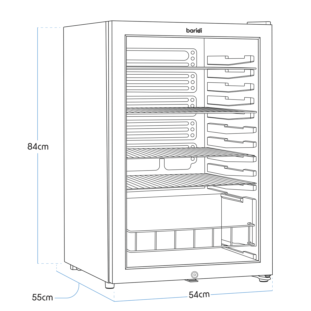 Under-Counter Drinks/Beer & Wine Fridge 115L Capacity DH223