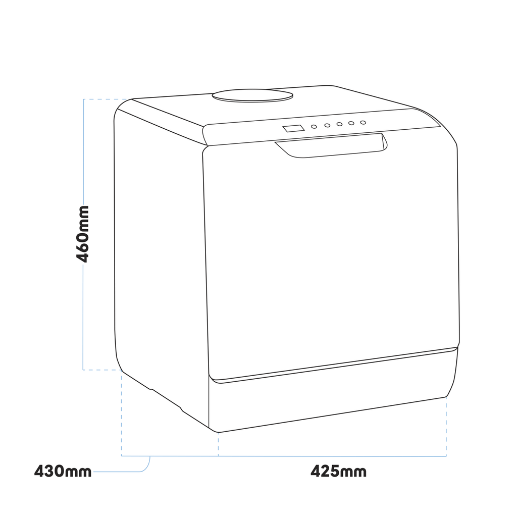 Mini Portable Tabletop Dishwasher 5L Capacity DH224A