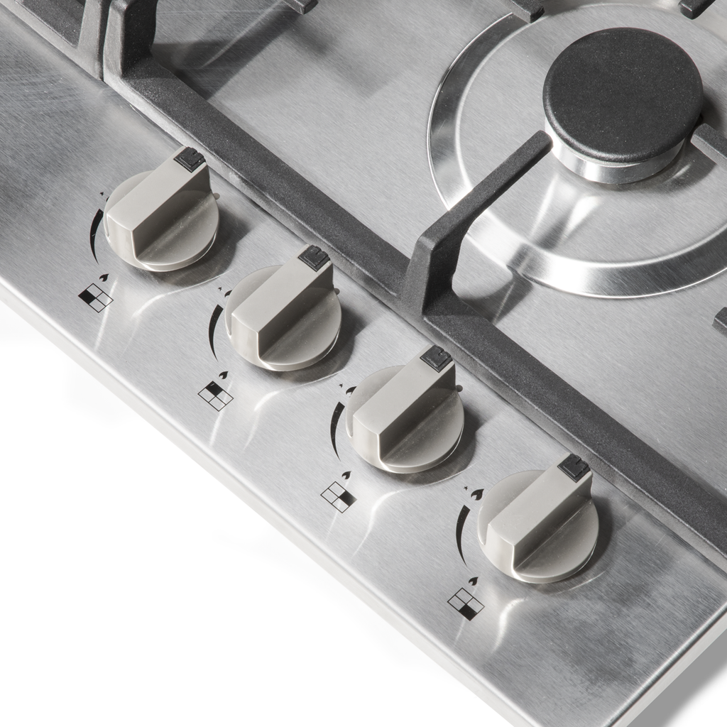 Gas Hob with 4 Cooking Zones 60cm - Stainless Steel DH225