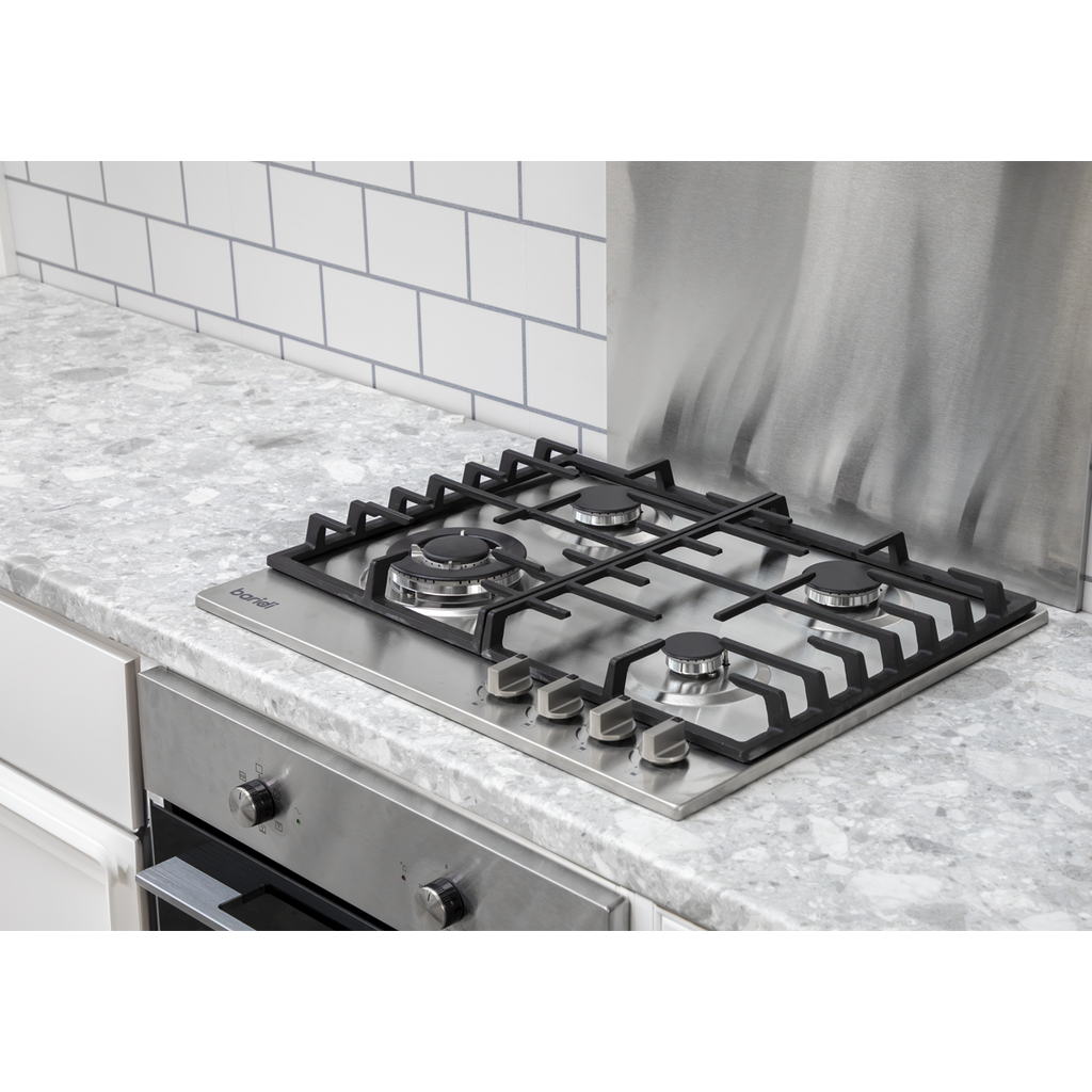 Gas Hob with 4 Cooking Zones 60cm - Stainless Steel DH225