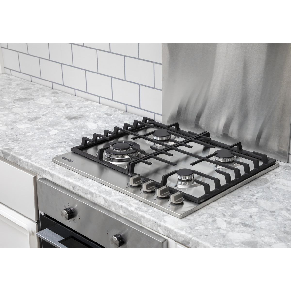 Gas Hob with 4 Cooking Zones 60cm - Stainless Steel DH225
