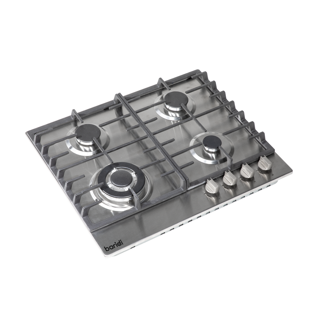 Gas Hob with 4 Cooking Zones 60cm - Stainless Steel DH225