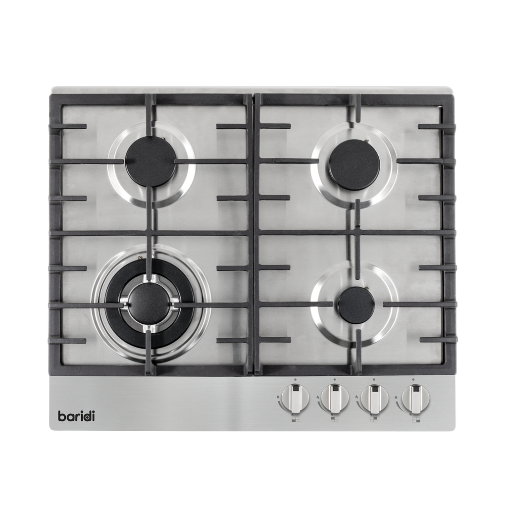 Gas Hob with 4 Cooking Zones 60cm - Stainless Steel DH225