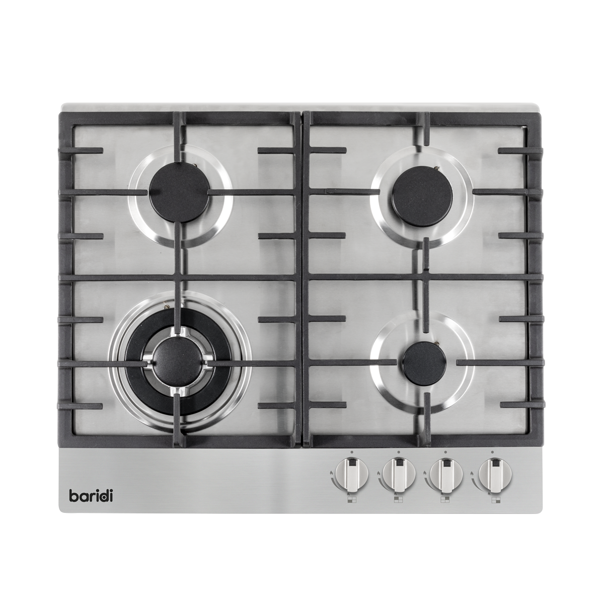 Gas Hob with 4 Cooking Zones 60cm - Stainless Steel DH225