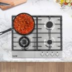 Gas Hob with 4 Cooking Zones 60cm - Stainless Steel DH225
