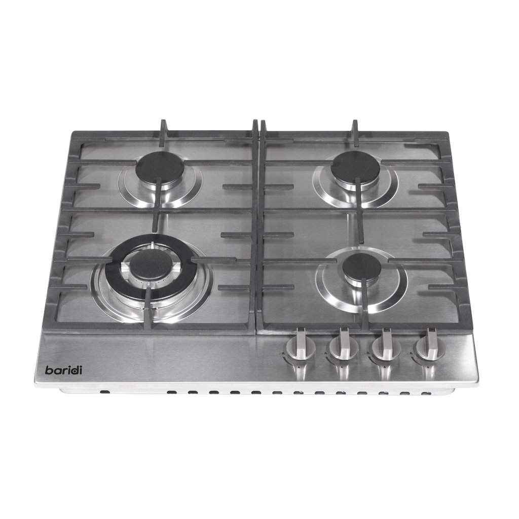 Gas Hob with 4 Cooking Zones 60cm - Stainless Steel DH225
