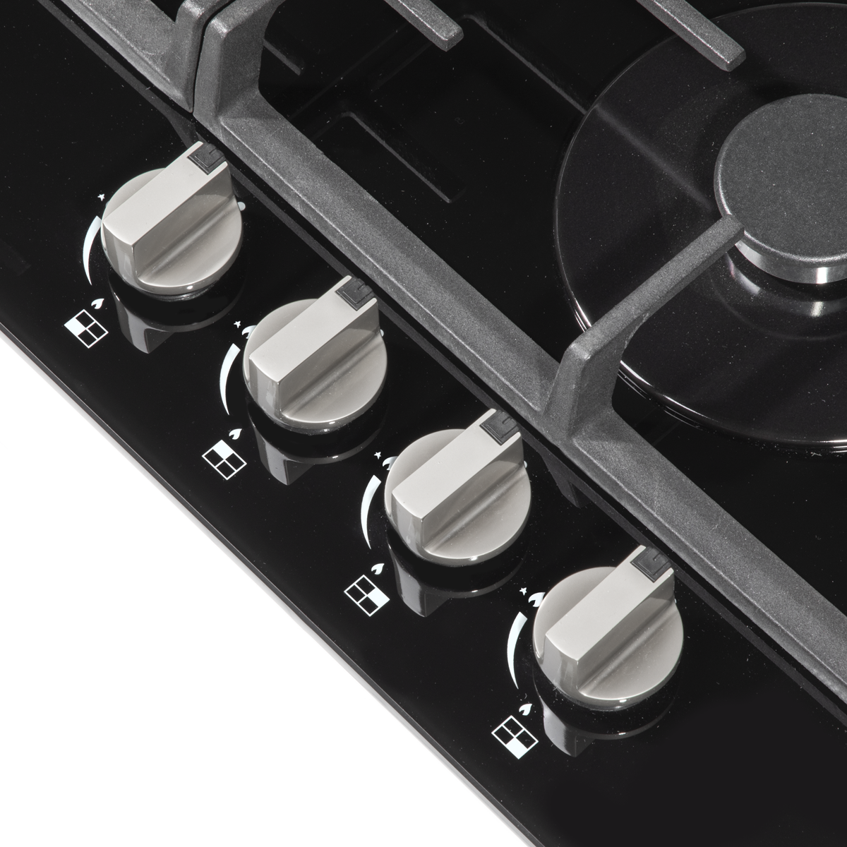 Gas Hob with 4 Cooking Zones 60cm - Black DH226