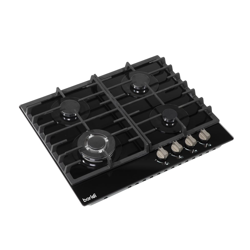 Gas Hob with 4 Cooking Zones 60cm - Black DH226