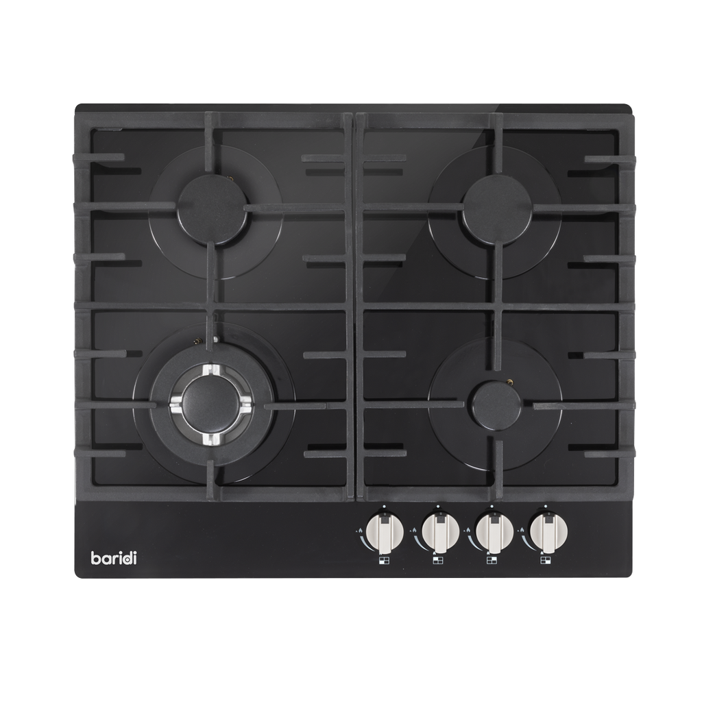 Gas Hob with 4 Cooking Zones 60cm - Black DH226