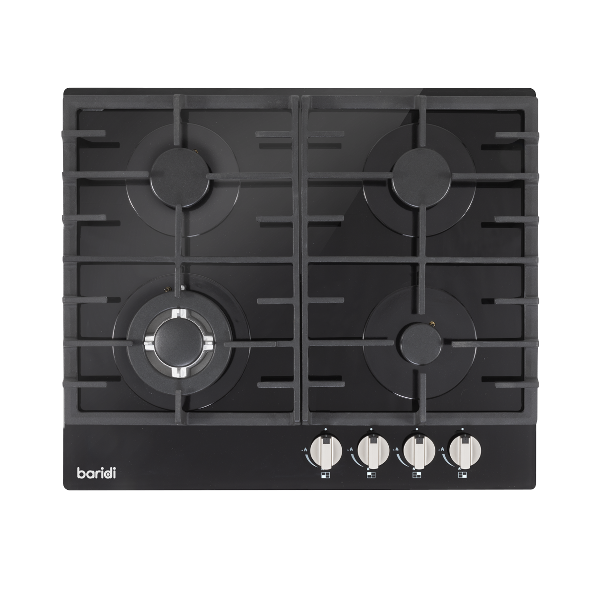 Gas Hob with 4 Cooking Zones 60cm - Black DH226