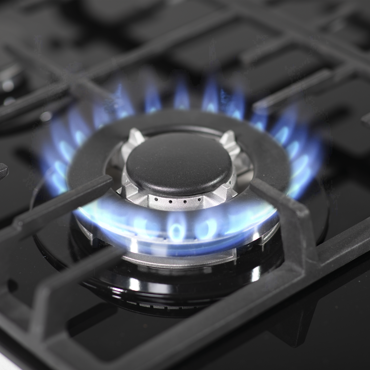 Gas Hob with 4 Cooking Zones 60cm - Black DH226