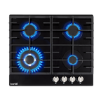 Gas Hob with 4 Cooking Zones 60cm - Black DH226