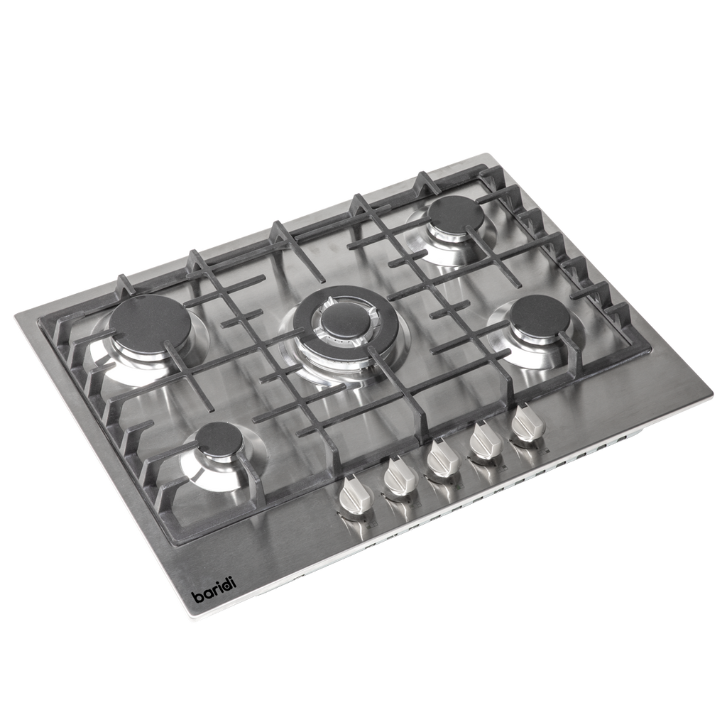 Gas Hob with 5 Cooking Zones 70cm - Stainless Steel DH227