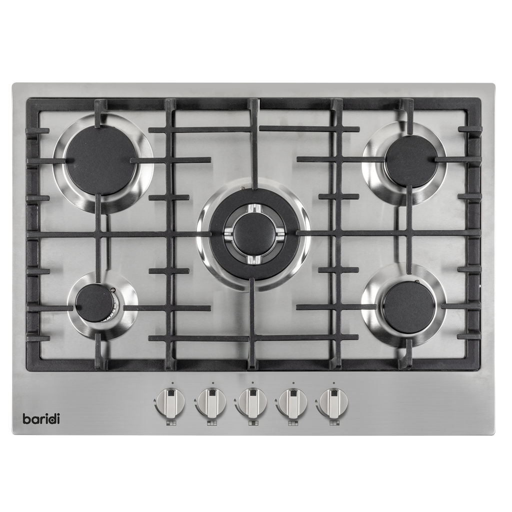 Gas Hob with 5 Cooking Zones 70cm - Stainless Steel DH227