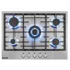 Gas Hob with 5 Cooking Zones 70cm - Stainless Steel DH227