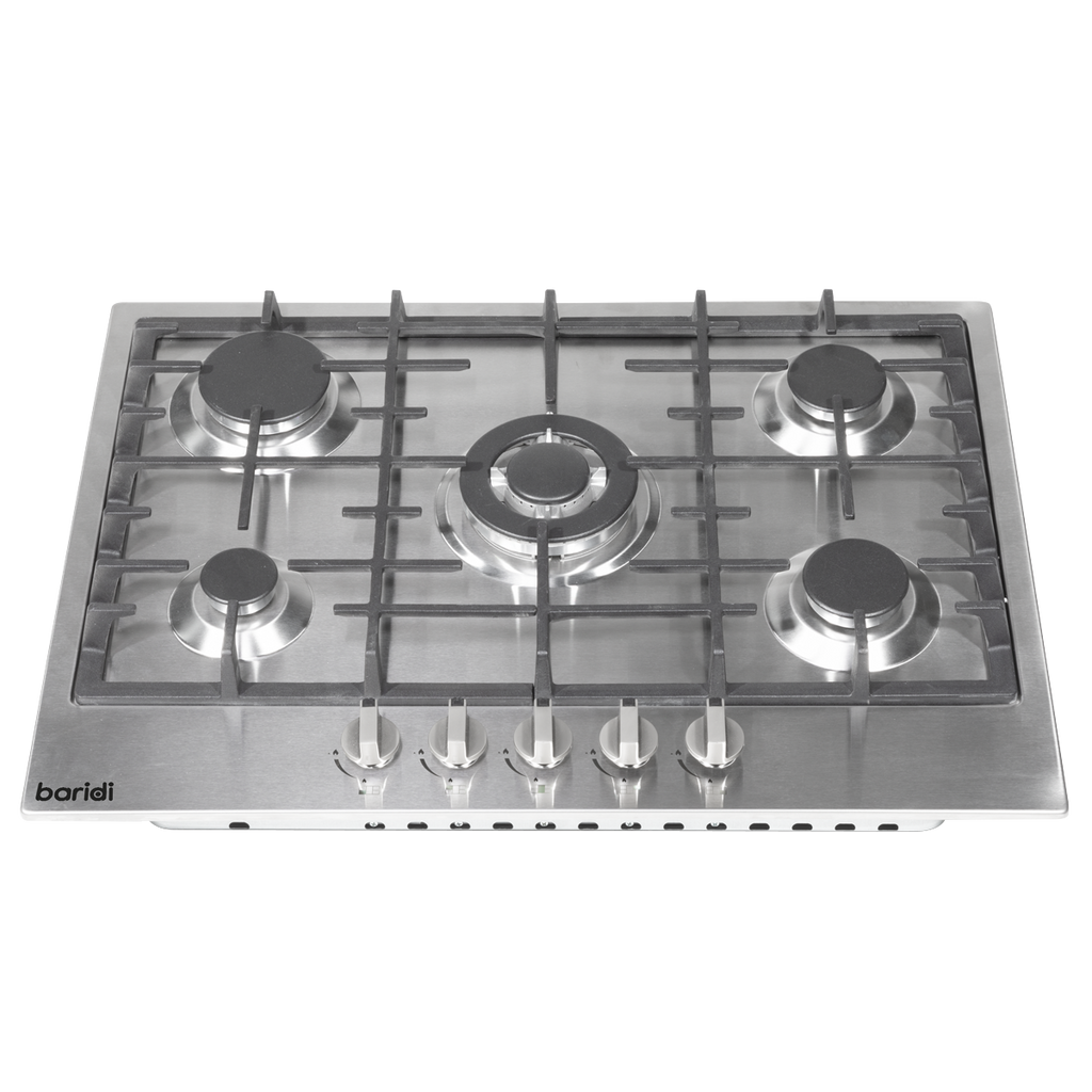 Gas Hob with 5 Cooking Zones 70cm - Stainless Steel DH227