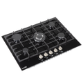Gas Hob with 5 Cooking Zones 70cm - Black DH228
