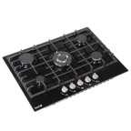 Gas Hob with 5 Cooking Zones 70cm - Black DH228