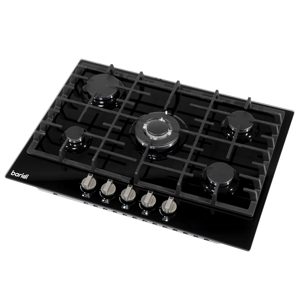 Gas Hob with 5 Cooking Zones 70cm - Black DH228