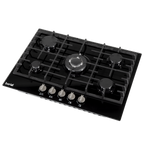 Gas Hob with 5 Cooking Zones 70cm - Black DH228