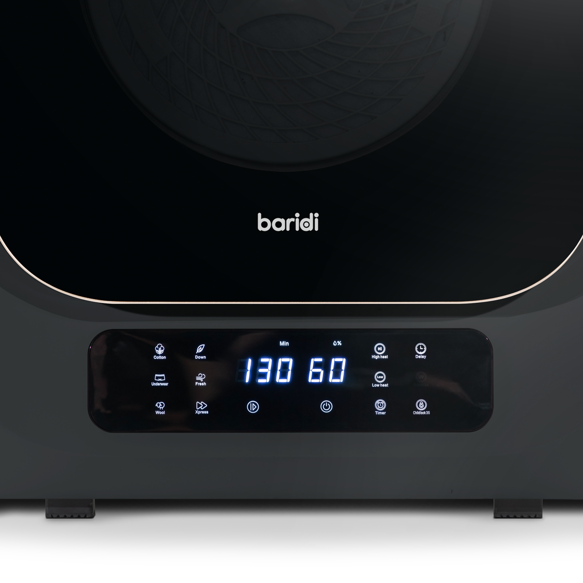 Tabletop Tumble Dryer with Digital Controls 2.5kg Capacity - Black DH229